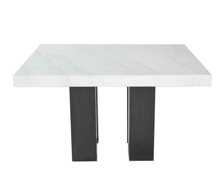 Steve Silver Camila Marble Top Counter Table in White