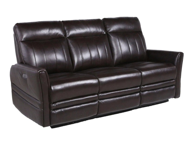 Steve Silver Coachella Leather Dual Power Reclining Sofa in Brown