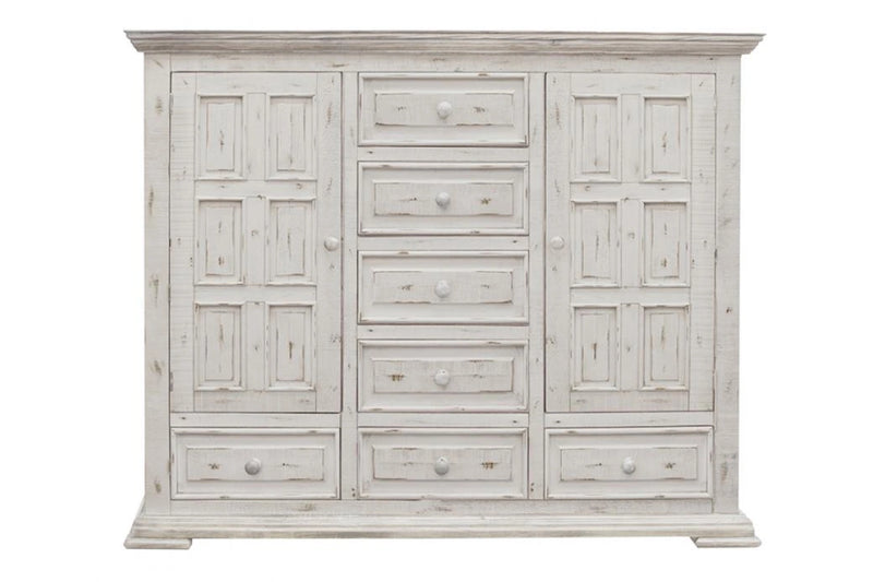 Terra White 7 Drawer, 2 Door Mule Chest