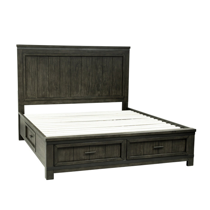Thornwood Hills Two Sided Storage Bed, Dresser & Mirror image