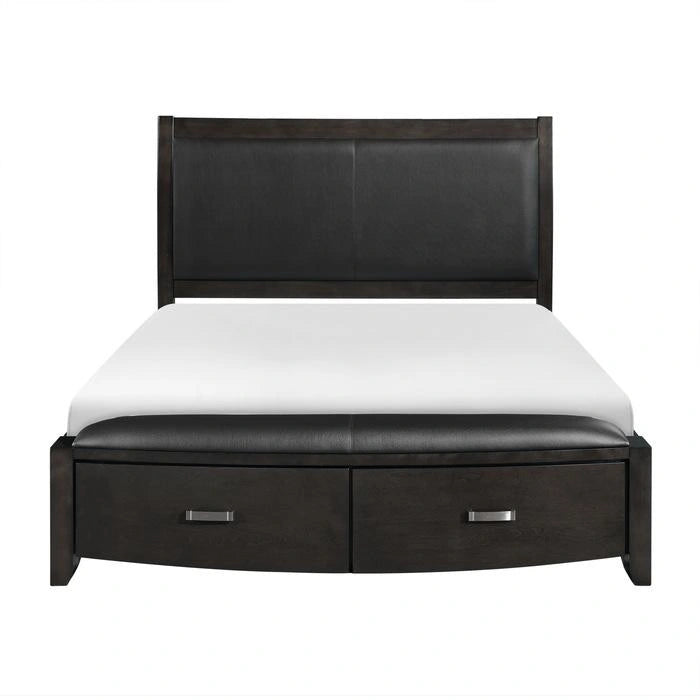 Lyric King Sleigh Storage Bed in Brownish Gray 1737KNGY-1EK