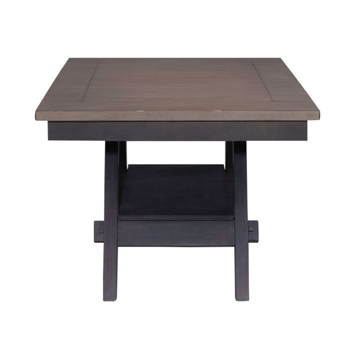 Lawson Pedestal Table in Weathered Gray 116GY-P4090