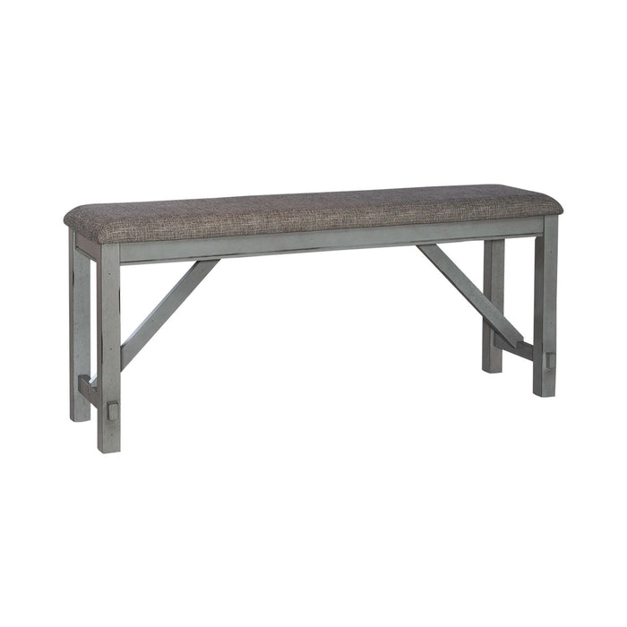 Newport Counter Height Dining Bench in Smokey Grey