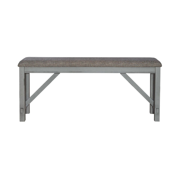 Newport Counter Height Dining Bench in Smokey Grey