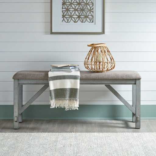 Liberty Furniture Newport Counter Height Dining Bench in Smokey Grey image