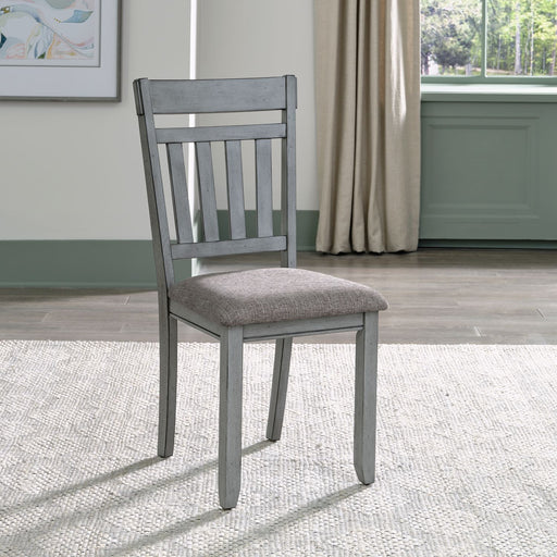 Liberty Furniture Newport Splat Back Side Chair (Set of 2) in Smokey Grey image