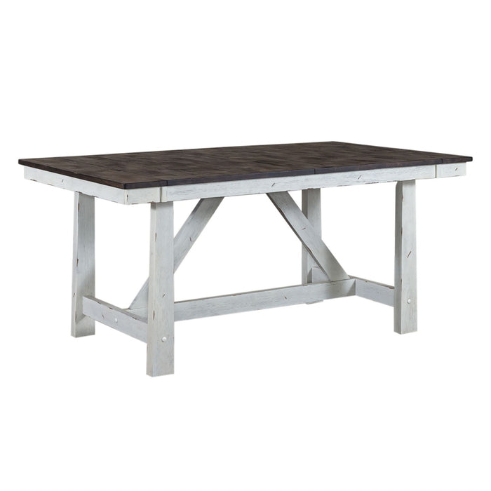 Farmhouse Optional 5 Piece Trestle Table Set