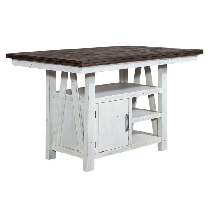Farmhouse Gathering Table in White/Oak