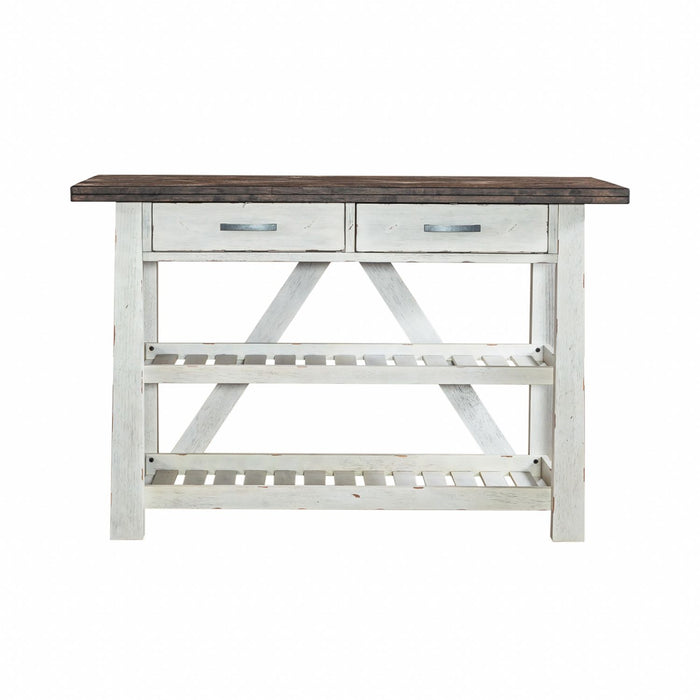 Farmhouse Server in White/Oak image