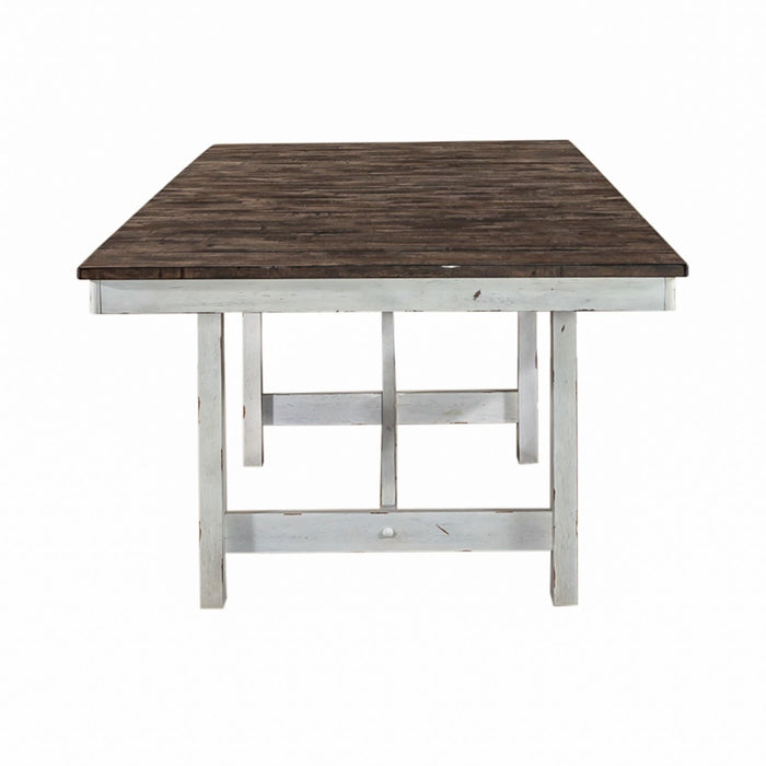 Farmhouse Trestle Table in White image