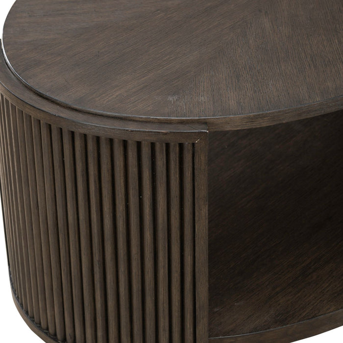 City View Oval Cocktail Table in Coffee Bean image