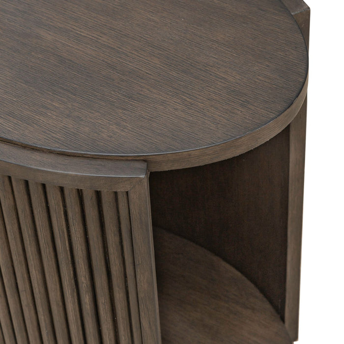 City View Chairside Table in Coffee Bean