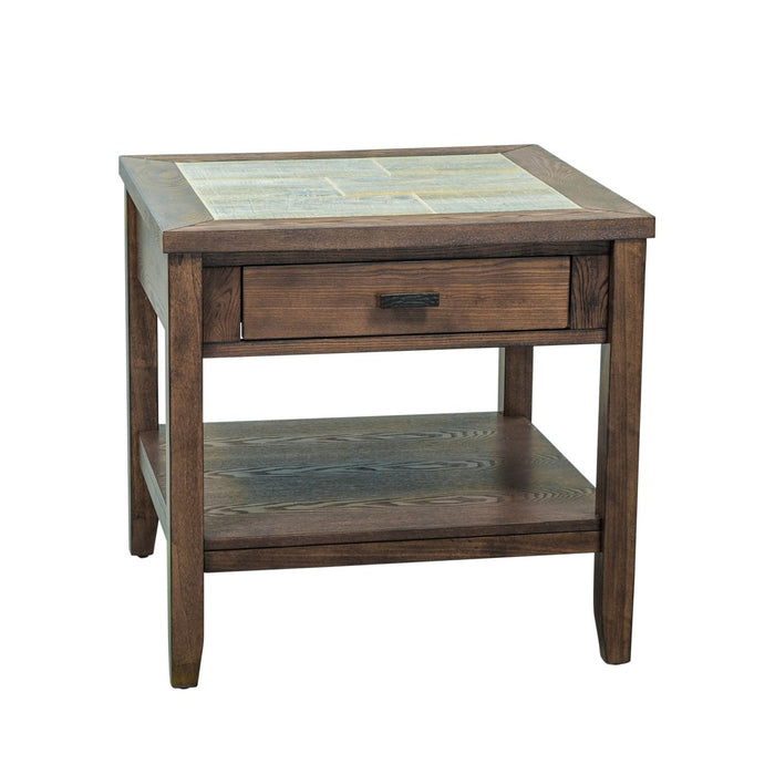 Mesa Valley End Table in Tobacco