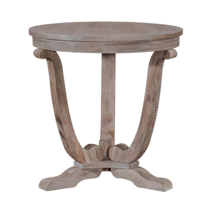 Greystone Mill End Table in Stone White