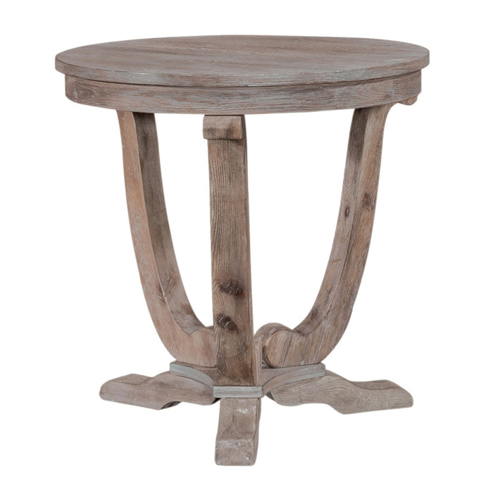 Greystone Mill End Table in Stone White
