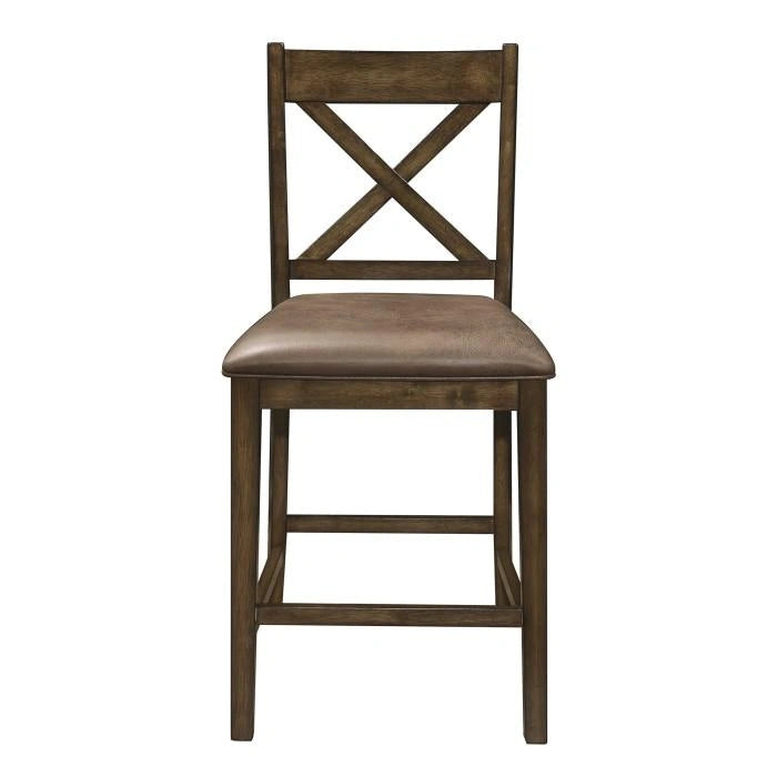 Levittown Counter Height Chair in Brown (Set of 2) 5757-24