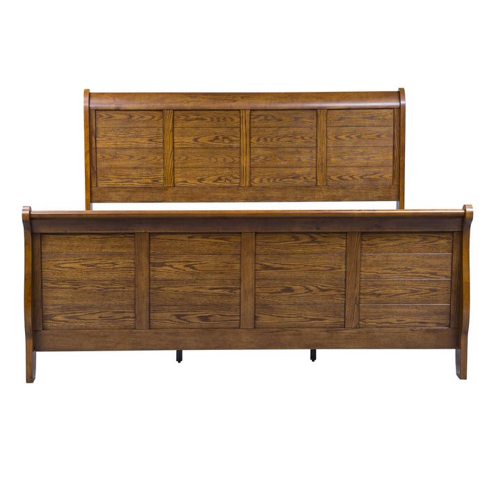 Grandpas Cabin King California Sleigh Bed, Dresser & Mirror, Chest