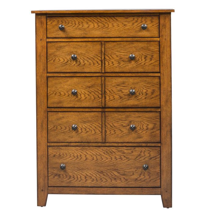 Grandpas Cabin King Sleigh Bed, Dresser & Mirror, Chest