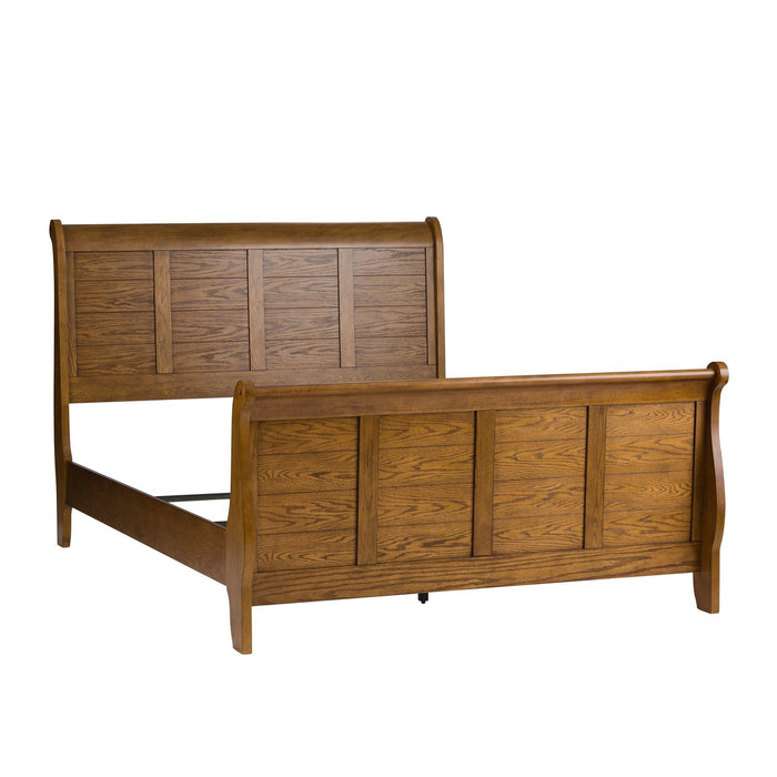 Grandpas Cabin Queen Sleigh Bed