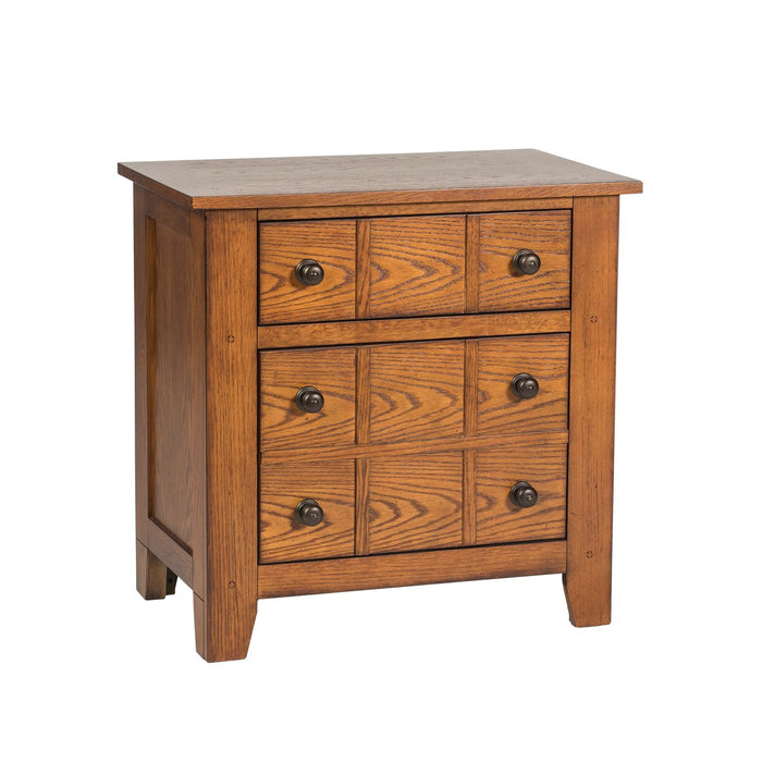 Grandpa's Cabin Nightstand in Age Oak