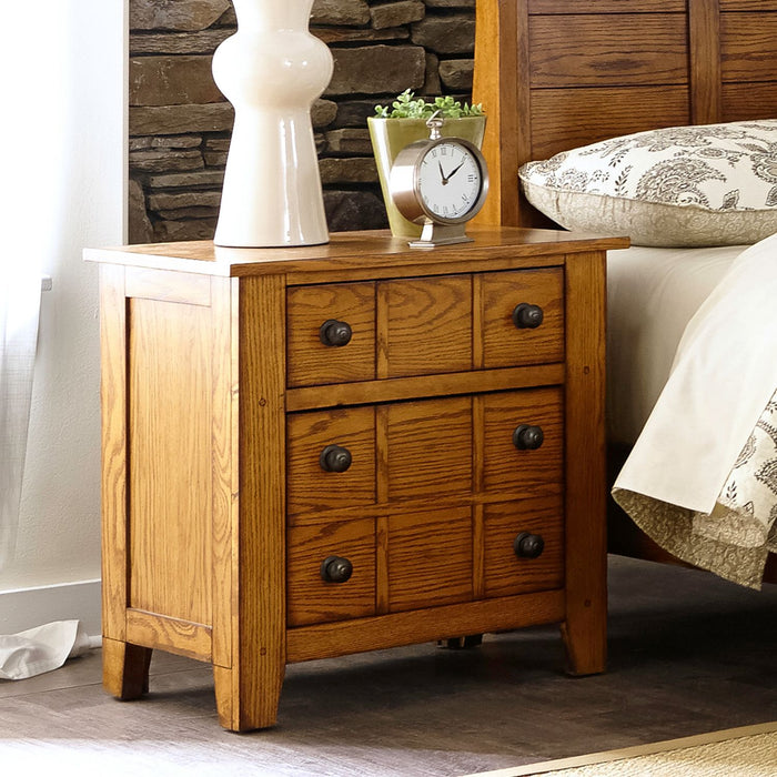 Liberty Furniture Grandpa's Cabin Nightstand in Age Oak image