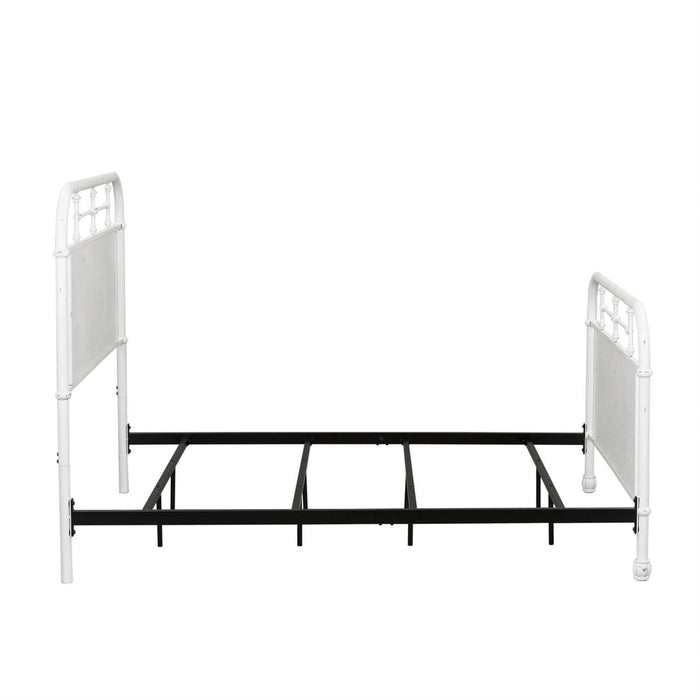 Vintage Series Twin Metal Bed in Antique White