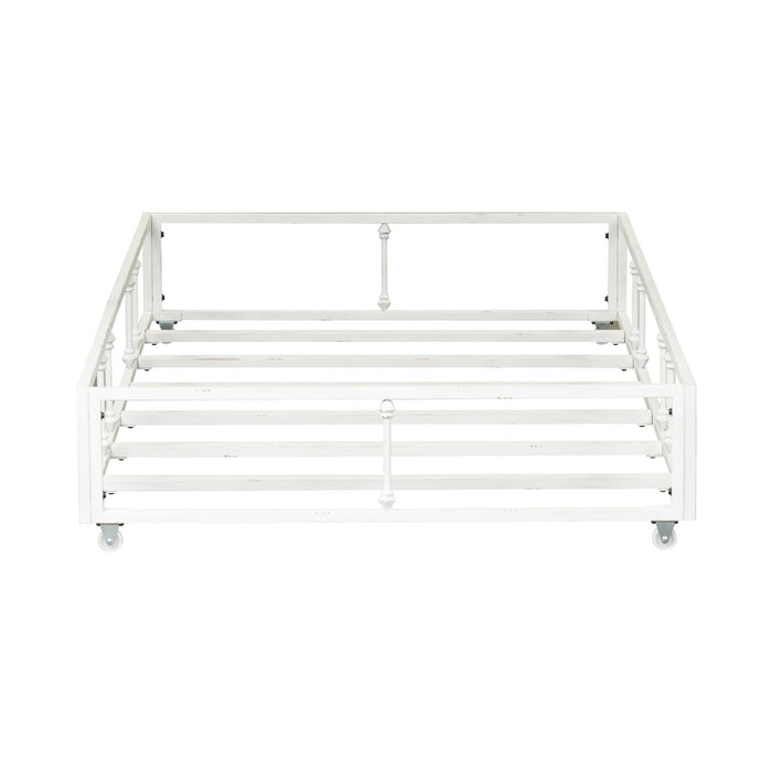 Vintage Series Twin Metal Trundle in Antique White