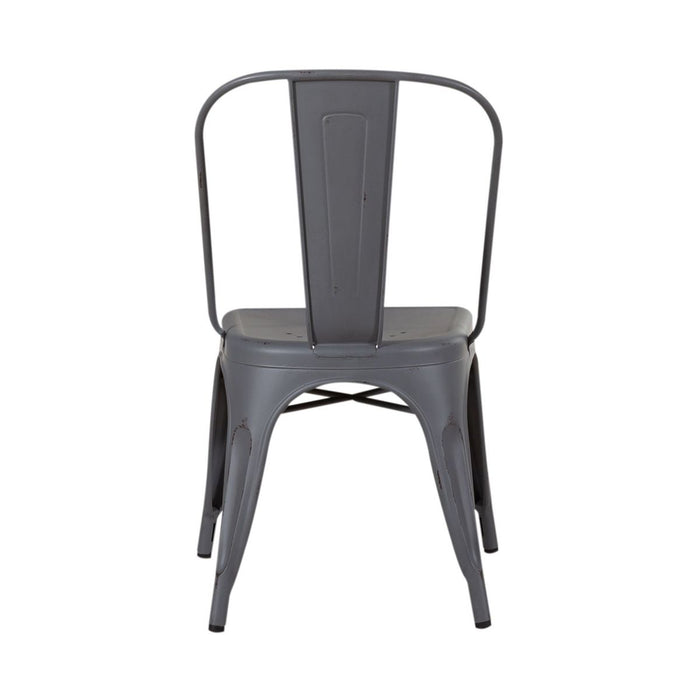 Liberty Furniture Vintage Series Bow Back Side Chair in Grey (Set of 2)