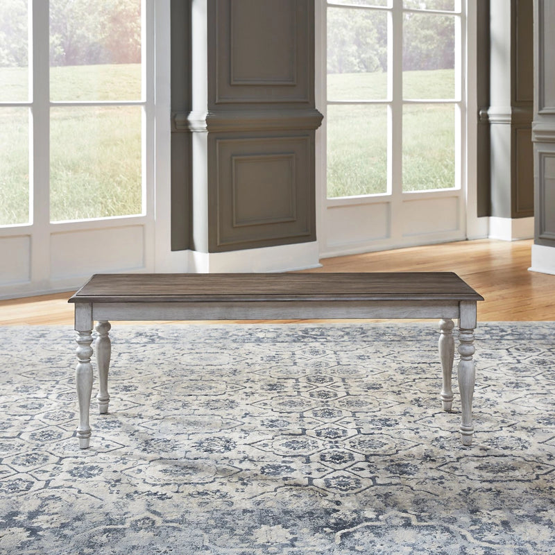 Ocean Isle Bench (RTA) in Antique White with Weathered Pine image