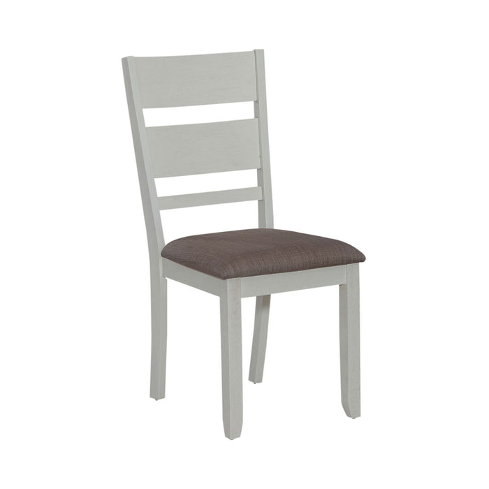Brook Bay Slat Back Uph Side Chair (Set of 2) in Textured White