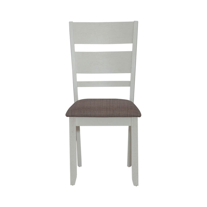 Brook Bay Slat Back Uph Side Chair (Set of 2) in Textured White