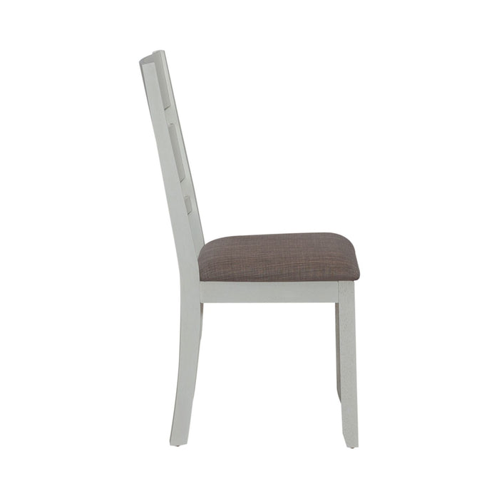 Brook Bay Slat Back Uph Side Chair (Set of 2) in Textured White