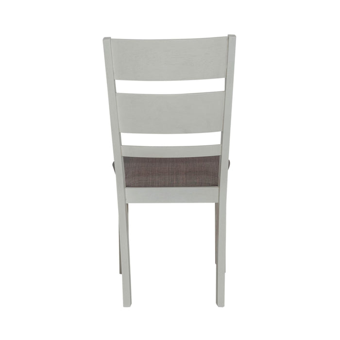 Brook Bay Slat Back Uph Side Chair (Set of 2) in Textured White