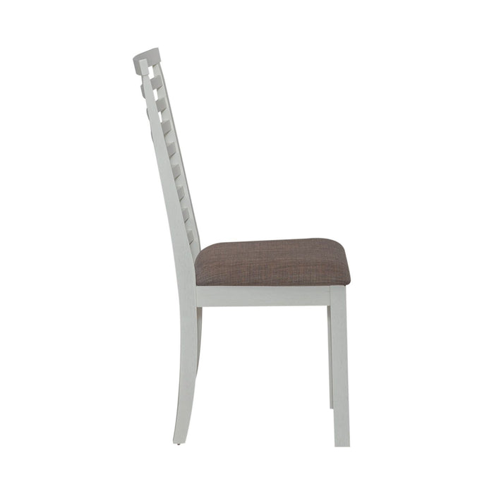 Brook Bay Uph Ladder Back Side Chair (Set of 2) in Textured White
