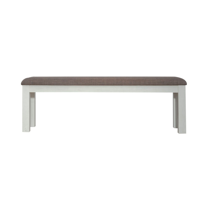 Brook Bay Uph Dining Bench in Textured White