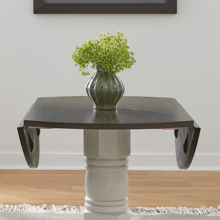 Brook Bay Drop Leaf Table in Textured White