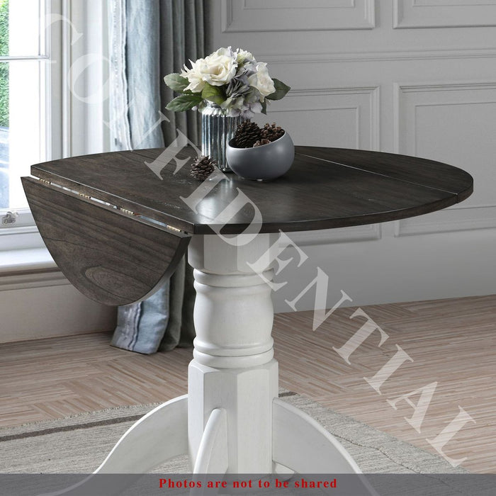 Liberty Furniture Brook Bay Drop Leaf Table in Textured White