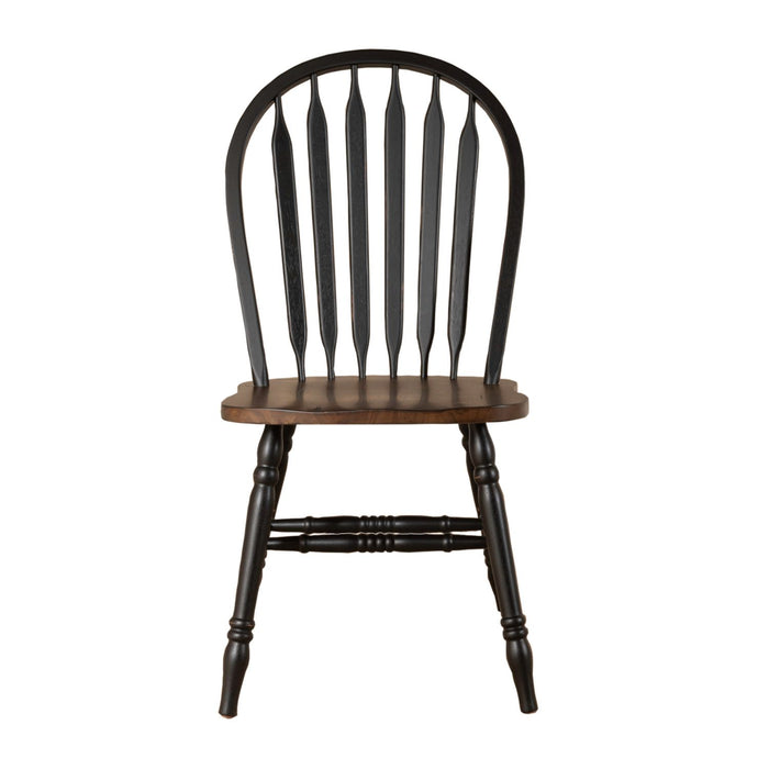 Carolina Crossing Windsor Side Chair in Black (Set of 2)