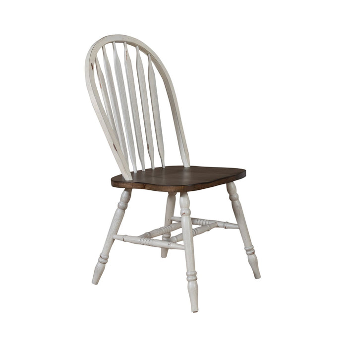 Carolina Crossing Windsor Side Chair in White (Set of 2)