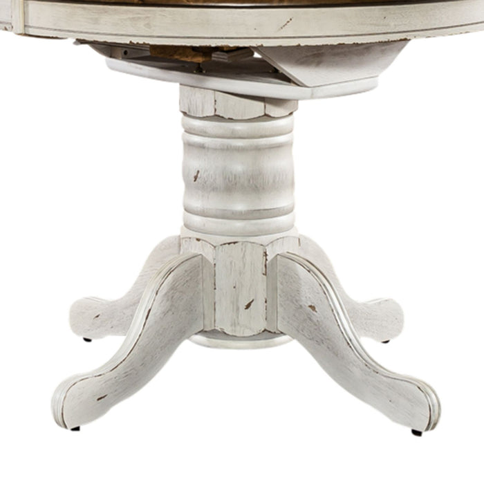 Carolina Crossing Oval Pedestal Table in White
