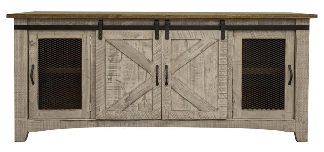 Pueblo Gray 4 Doors, 70" TV Stand