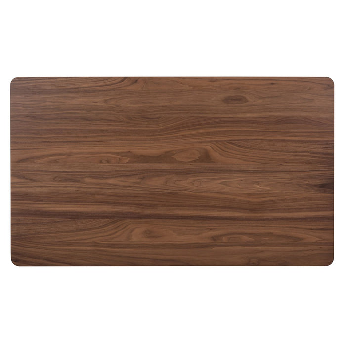 Space Saver Rectangular Leg Table in Satin Walnut