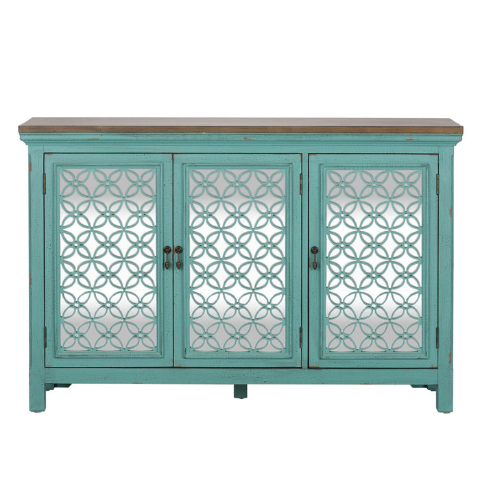 Kensington 3 Door Accent Cabinet in Turquoise