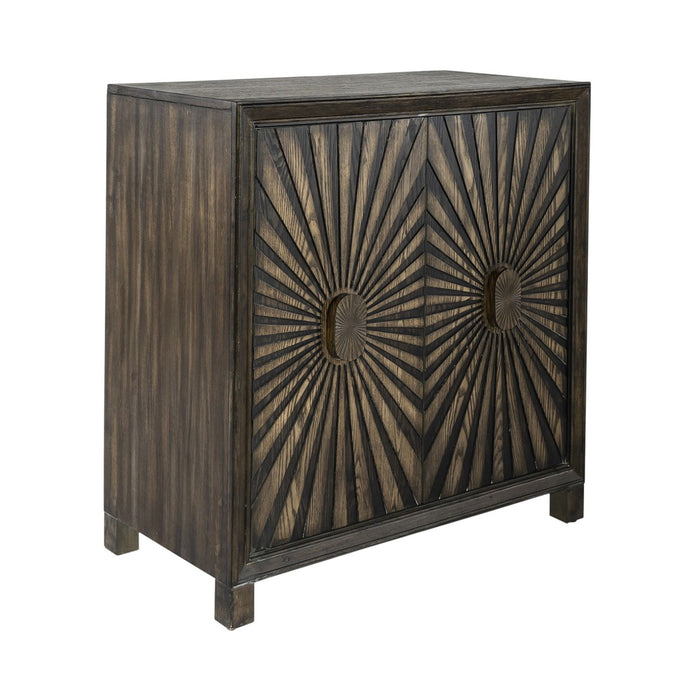 Chaucer 2 Door Wine Accent Cabinet in Aged Whiskey