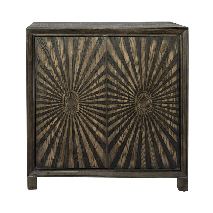 Chaucer 2 Door Wine Accent Cabinet in Aged Whiskey