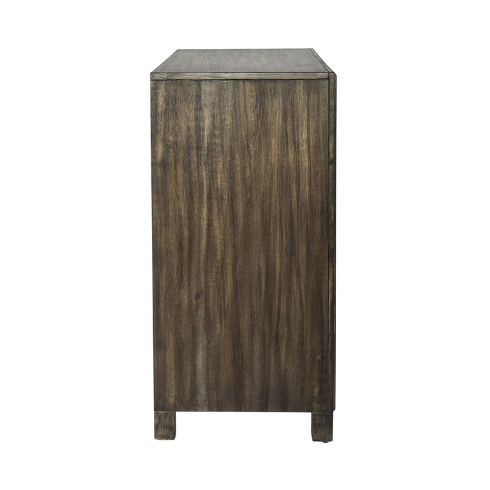 Chaucer 2 Door Wine Accent Cabinet in Aged Whiskey