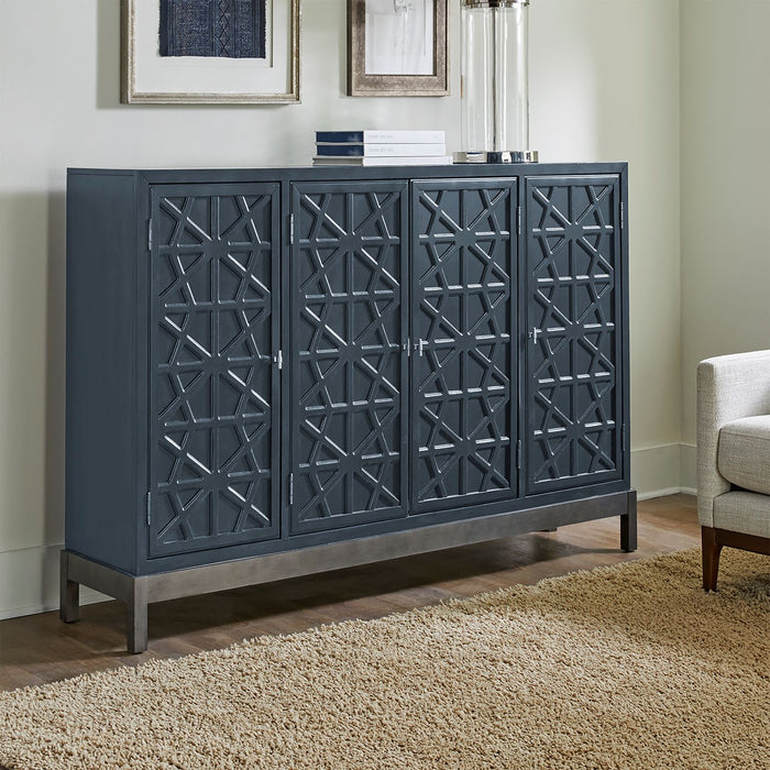 Liberty Furniture Braxton Accent Cabinet in Azure Blue EST SHIP TIME APPX 4 WEEKS image
