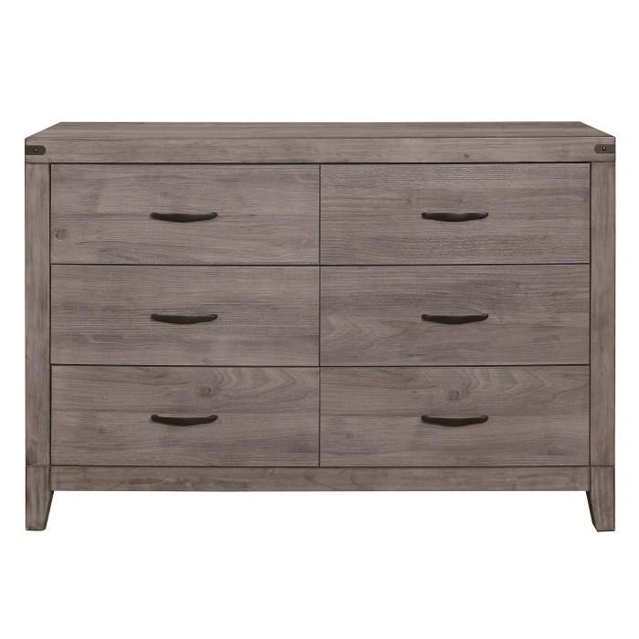 Woodrow 6 Drawer Dresser in Gray 2042-5