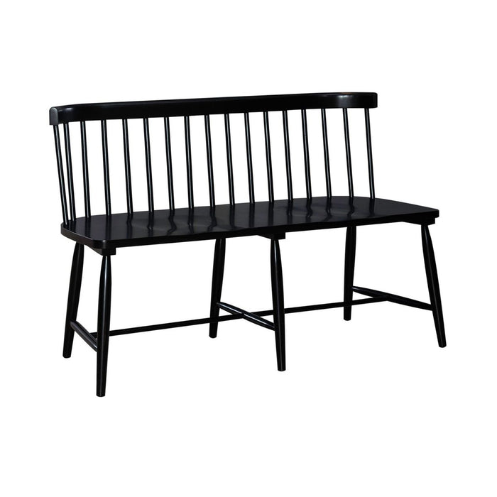 Liberty Furniture Capeside Cottage Spindle Back Dining Bench in Royal Black image
