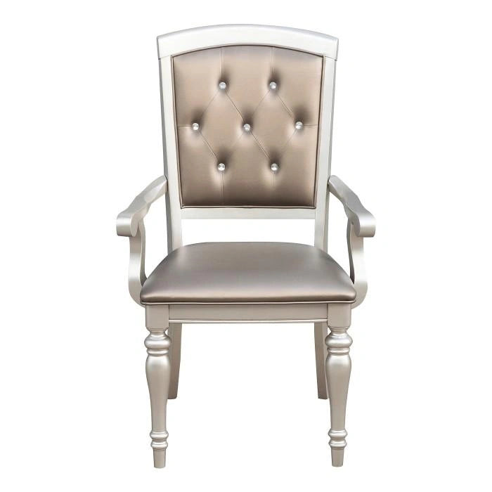 Orsina Arm Chair in Silver (Set of 2)